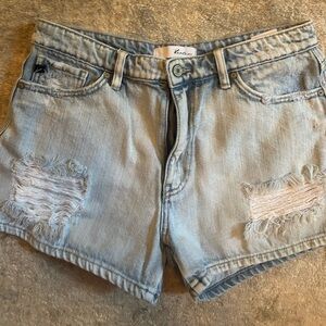 KanCan Blue Distressed Jean Shorts